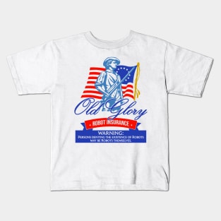 Old Glory Robot Insurance Kids T-Shirt